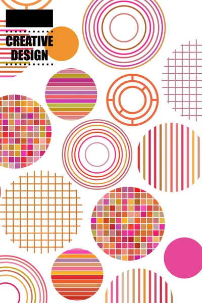 Metin için yeri olan kusursuz vektör geometrik arkaplan. Broşür, davetiye, tebrik kartı, poster tasarımı için soyut yaratıcı konsept. Üst üste binen çoklu renk desenini çember çiz.