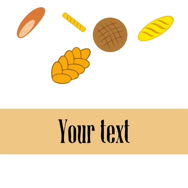 Illustration vectorielle de la collection de produits alimentaires de boulangerie — Image vectorielle