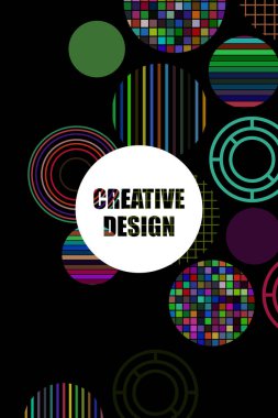 Yaratıcı geometrik duvar kağıdı. Moda dairesi bileşimi şekillendirir. Eps10 vektörü