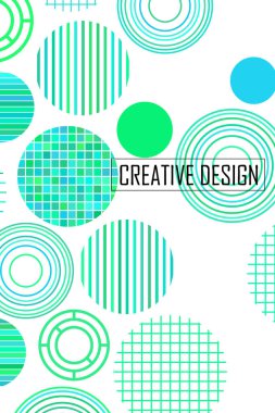 Metin için yeri olan kusursuz vektör geometrik arkaplan. Broşür, davetiye, tebrik kartı, poster tasarımı için soyut yaratıcı konsept. Üst üste binen çoklu renk desenini çember çiz.