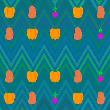 Taze sebzeler. Biber, pancar, patates. Organik gıda posteri. Çiftçi pazarı tasarımı. Vektör.