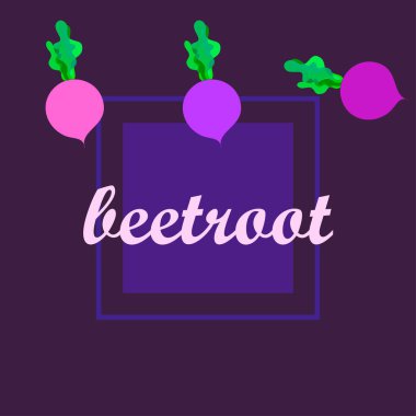 Taze pancar. Organik gıda posteri. Çiftçi pazarı tasarımı. Vektör.