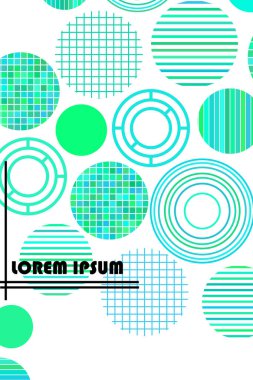 Metin için yeri olan kusursuz vektör geometrik arkaplan. Broşür, davetiye, tebrik kartı, poster tasarımı için soyut yaratıcı konsept. Üst üste binen çoklu renk desenini çember çiz.