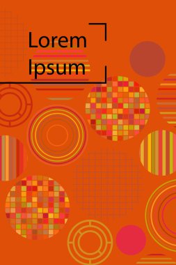 Metin için yeri olan kusursuz vektör geometrik arkaplan. Broşür, davetiye, tebrik kartı, poster tasarımı için soyut yaratıcı konsept. Üst üste binen çoklu renk desenini çember çiz.