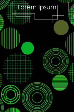 Metin için yeri olan kusursuz vektör geometrik arkaplan. Broşür, davetiye, tebrik kartı, poster tasarımı için soyut yaratıcı konsept. Üst üste binen çoklu renk desenini çember çiz.