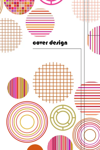 Fond géométrique vectoriel sans couture avec place pour le texte. Concept créatif abstrait pour flyer, invitation, carte de vœux, poster design. Cercle multicolore motif de chevauchement . — Image vectorielle