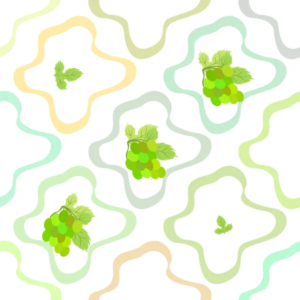 Uva con hoja. Elementos vectoriales para el diseño — Vector de stock