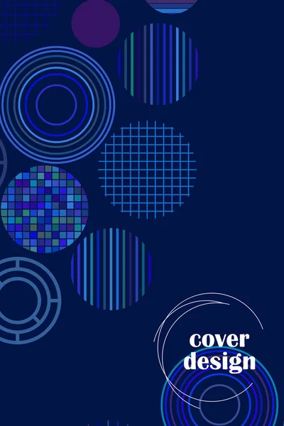 Seamless vector geometric background with place for text. Abstract creative concept for flyer, invitation, greeting card, poster design. Circle multicolor overlapping pattern. — Stock Vector