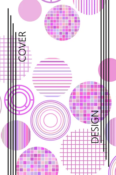 Nahtloser vektorgeometrischer Hintergrund mit Platz für Text. abstraktes, kreatives Konzept für Flyer, Einladung, Grußkarte, Plakatgestaltung. Kreis mehrfarbige überlappende Muster. — Stockvektor