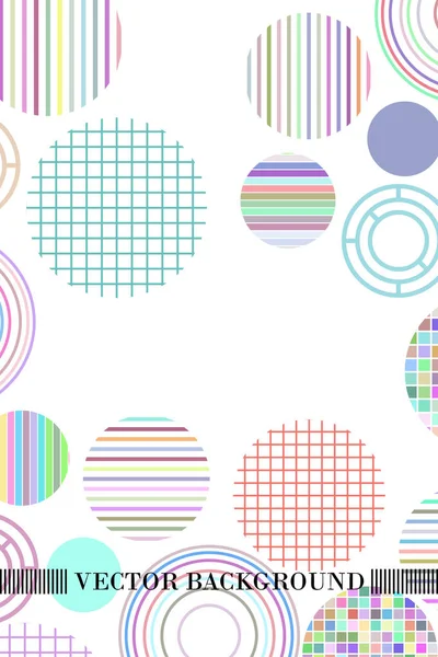 Papier peint géométrique créatif. Composition de formes de cercle à la mode. Vecteur Eps10 — Image vectorielle