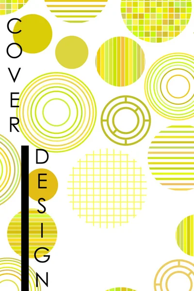 Fond géométrique vectoriel sans couture avec place pour le texte. Concept créatif abstrait pour flyer, invitation, carte de vœux, poster design. Cercle multicolore motif de chevauchement . — Image vectorielle