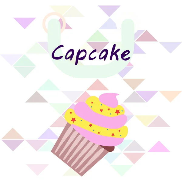 Capcake Backen Sahne Beerensüße Dessert. farbenfrohe Elemente für die Menükollektion von Cafés und Restaurants. Frohe Feiertage. — Stockvektor