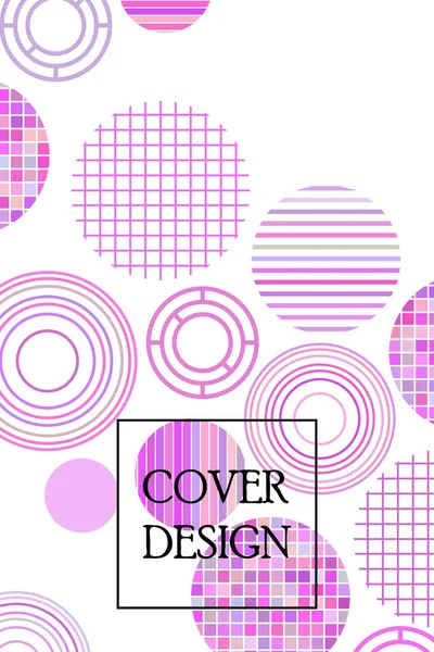 Fond géométrique vectoriel sans couture avec place pour le texte. Concept créatif abstrait pour flyer, invitation, carte de vœux, poster design. Cercle multicolore motif de chevauchement . — Image vectorielle