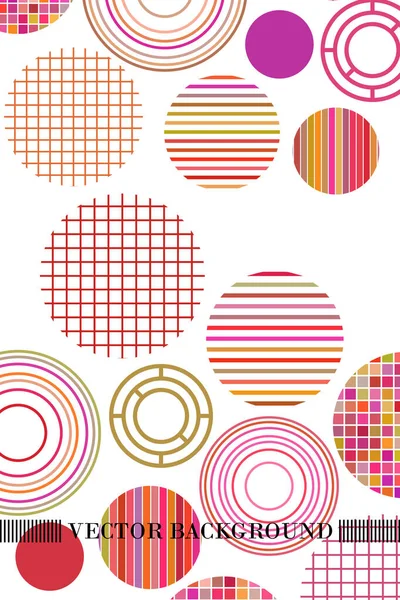Metin için yeri olan kusursuz vektör geometrik arkaplan. Broşür, davetiye, tebrik kartı, poster tasarımı için soyut yaratıcı konsept. Üst üste binen çoklu renk desenini çember çiz.