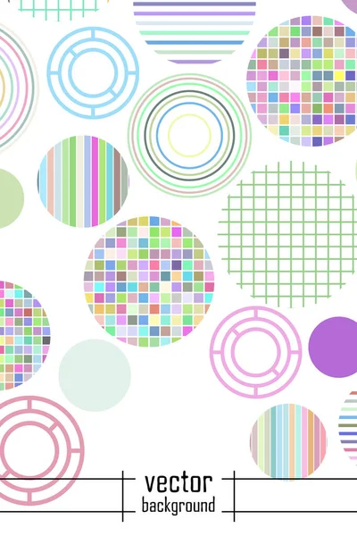 Creative geometric wallpaper. Trendy circle shapes composition. Eps10 vector — Stock Vector