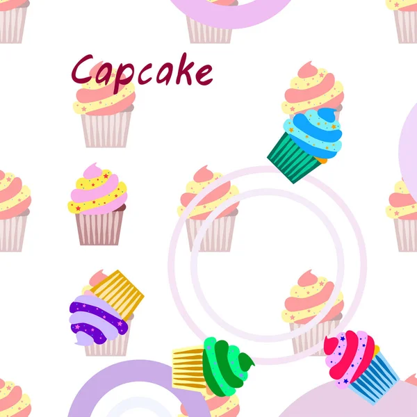 Süteménysütő krémes bogyós édesség desszert. Színes elemek a menügyűjtemény kávézók és éttermek. Kellemes ünnepeket!. — Stock Vector