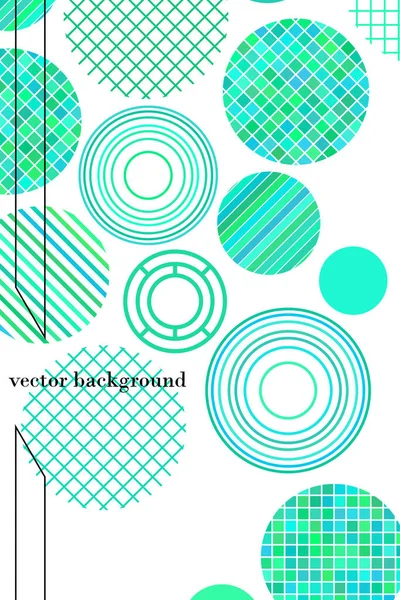 Seamless vector geometric background with place for text. Abstract creative concept for flyer, invitation, greeting card, poster design. Circle multicolor overlapping pattern. — Stock Vector