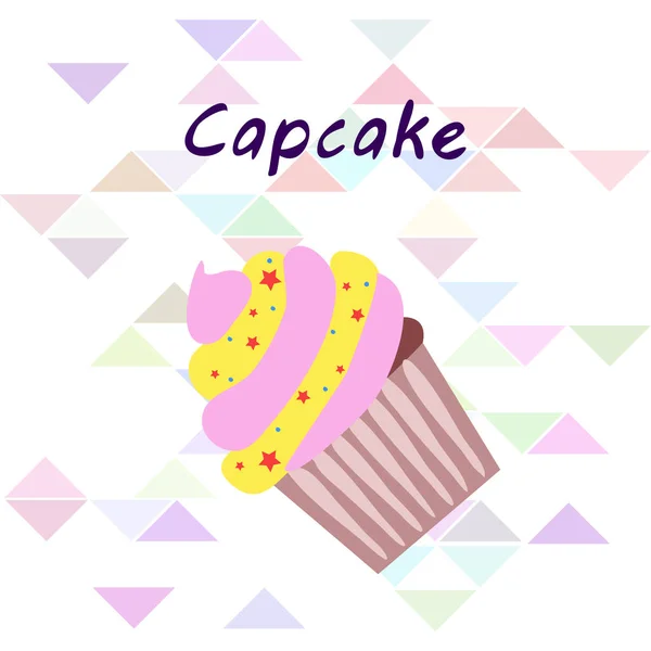 Capcake Backen Sahne Beerensüße Dessert. farbenfrohe Elemente für die Menükollektion von Cafés und Restaurants. Frohe Feiertage. — Stockvektor