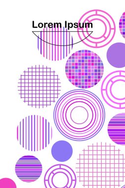 Metin için yeri olan kusursuz vektör geometrik arkaplan. Broşür, davetiye, tebrik kartı, poster tasarımı için soyut yaratıcı konsept. Üst üste binen çoklu renk desenini çember çiz.