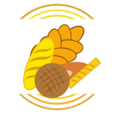 Fırın ürün gıda toplama vektör çizim