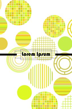 Metin için yeri olan kusursuz vektör geometrik arkaplan. Broşür, davetiye, tebrik kartı, poster tasarımı için soyut yaratıcı konsept. Üst üste binen çoklu renk desenini çember çiz.