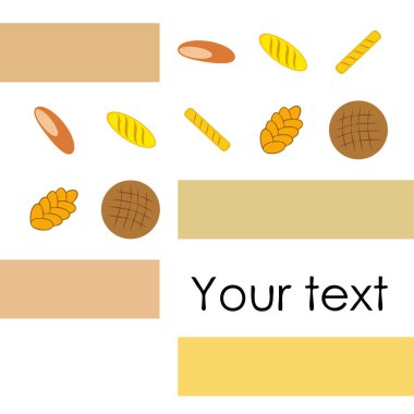 Fırın ürün gıda toplama vektör çizim