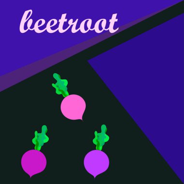 Taze pancar. Organik gıda posteri. Çiftçi pazarı tasarımı. Vektör.