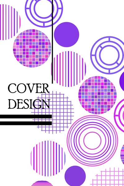 Seamless vector geometric background with place for text. Abstract creative concept for flyer, invitation, greeting card, poster design. Circle multicolor overlapping pattern. — Stock Vector