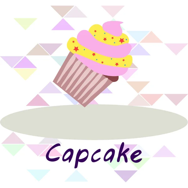 Capcake Backen Sahne Beerensüße Dessert. farbenfrohe Elemente für die Menükollektion von Cafés und Restaurants. Frohe Feiertage — Stockvektor