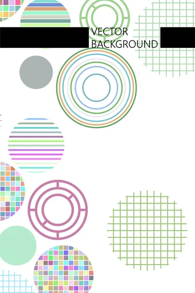 Creative geometric wallpaper. Trendy circle shapes composition. Eps10 vector — Stock Vector