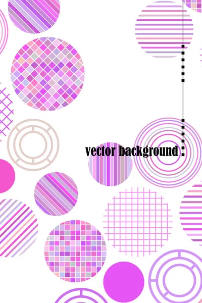 Fond géométrique vectoriel sans couture avec place pour le texte. Concept créatif abstrait pour flyer, invitation, carte de vœux, poster design. Cercle multicolore motif de chevauchement . — Image vectorielle