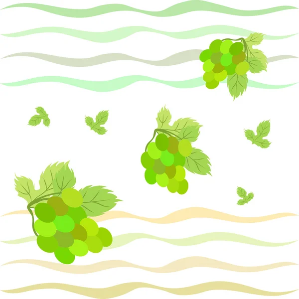 Grape with leaf. Vector elements for design — Stock Vector