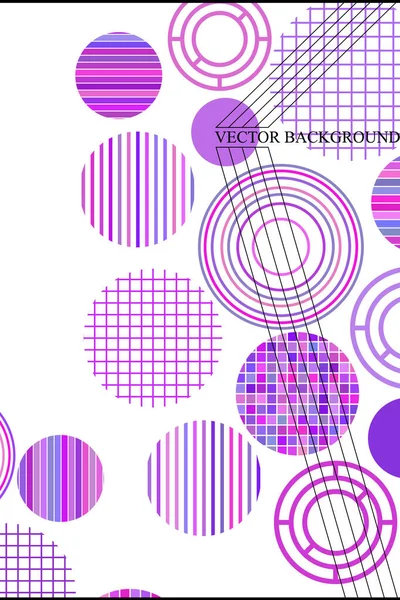 Fond géométrique vectoriel sans couture avec place pour le texte. Concept créatif abstrait pour flyer, invitation, carte de vœux, poster design. Cercle multicolore motif de chevauchement . — Image vectorielle