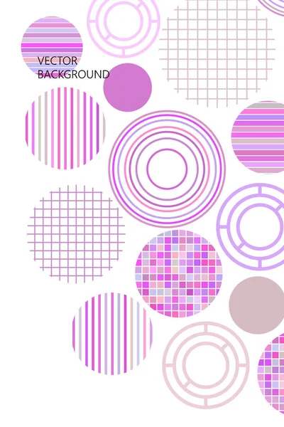 Fond géométrique vectoriel sans couture avec place pour le texte. Concept créatif abstrait pour flyer, invitation, carte de vœux, poster design. Cercle multicolore motif de chevauchement . — Image vectorielle