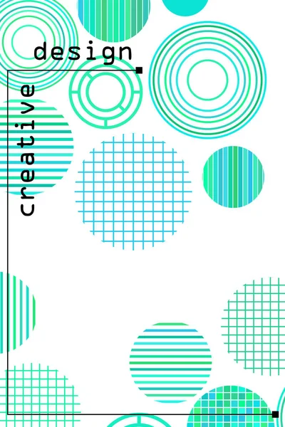 Fondo geométrico vectorial sin fisuras con lugar para el texto. Concepto creativo abstracto para volante, invitación, tarjeta de felicitación, diseño de póster. Círculo multicolor patrón superpuesto . — Vector de stock