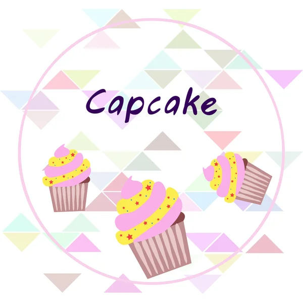 Capcake Backen Sahne Beerensüße Dessert. farbenfrohe Elemente für die Menükollektion von Cafés und Restaurants. Frohe Feiertage — Stockvektor