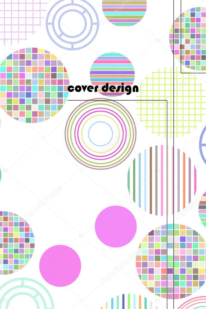 Creative geometric wallpaper. Trendy circle shapes composition. Eps10 vector