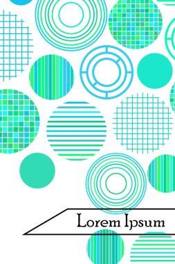 Metin için yeri olan kusursuz vektör geometrik arkaplan. Broşür, davetiye, tebrik kartı, poster tasarımı için soyut yaratıcı konsept. Üst üste binen çoklu renk desenini çember çiz.