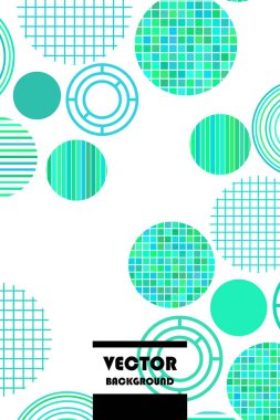 Metin için yeri olan kusursuz vektör geometrik arkaplan. Broşür, davetiye, tebrik kartı, poster tasarımı için soyut yaratıcı konsept. Üst üste binen çoklu renk desenini çember çiz.