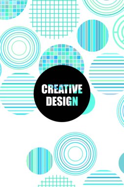 Metin için yeri olan kusursuz vektör geometrik arkaplan. Broşür, davetiye, tebrik kartı, poster tasarımı için soyut yaratıcı konsept. Üst üste binen çoklu renk desenini çember çiz.