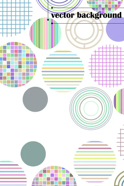 Creative geometric wallpaper. Trendy circle shapes composition. Eps10 vector — Stock Vector