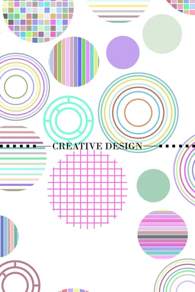 Carta da parati geometrica creativa. Trendy cerchio forme composizione. vettore Eps10 — Vettoriale Stock