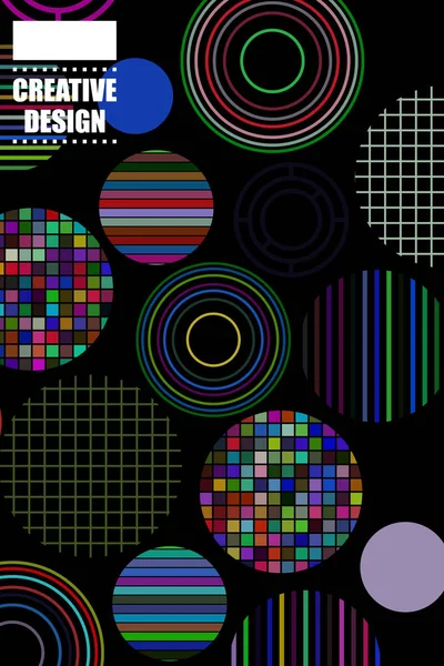 Kreatywna geometryczna tapeta. Modne koło kształtuje kompozycję. Eps10 wektor — Wektor stockowy