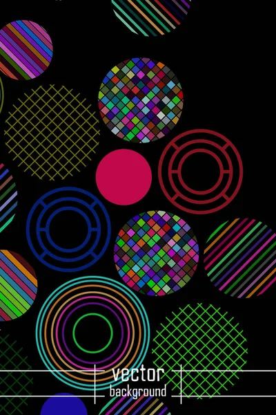 Papel pintado geométrico creativo. Círculo de moda forma la composición. Eps10 vector — Archivo Imágenes Vectoriales