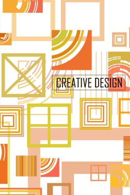 iş broşürü tasarım şablonu vektör geometrik kare 