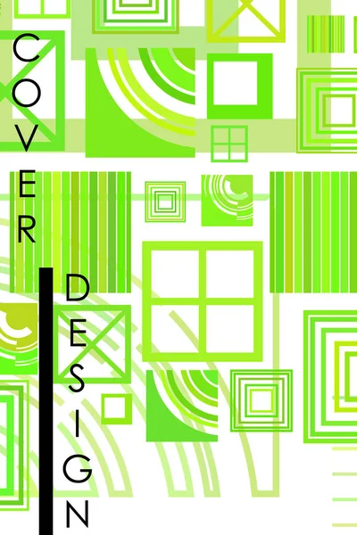 Brochure aziendale volantino design modello vettoriale quadrato geometrico — Vettoriale Stock