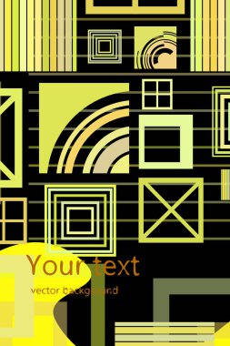 iş broşürü tasarım şablonu vektör geometrik kare 