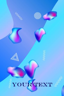 Sıvı vektör renkli şekiller. Soyut vektör arkaplanı. Sıvı