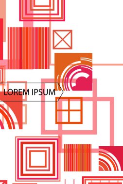 iş broşürü tasarım şablonu vektör geometrik kare 