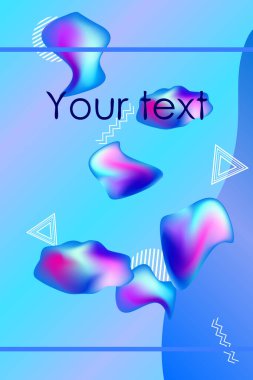 Sıvı vektör renkli şekiller. Soyut vektör arkaplanı. Sıvı